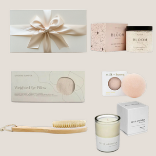 The Unwind & Align Gift Box, elegantly curated with a lavender-scented eye pillow, artisanal bath salts, a konjac sponge, a dry brush, and a rose bath truffle. Designed for indulgent relaxation and thoughtful gifting, it’s a perfect choice for holidays, birthdays, or self-care moments.Premium spa gift set
High-end self-care gift box,Spa-inspired gift box Reno, Biggest Little Baskets, Gift Box