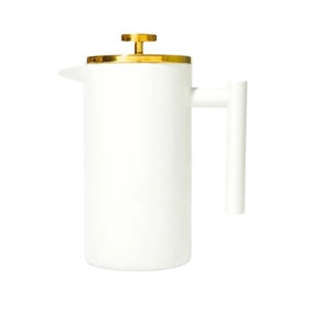 
                  
                    Elegant Coffee/Tea Cream French Press With Gold Accents 
                  
                