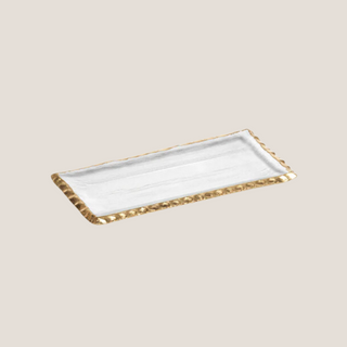 Clear Glass Tray with Scalloped Gold Rim, Biggest Little Baskets, Decorative Tray, Glass Tray, Elegant Tray, Home Decor, Luxury Decor, Reno Decor Shop, Reno Gift 