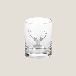 Stag Head Double Old Fashioned Glass