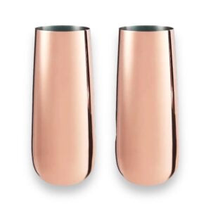 
                  
                    Stemless Rose Gold Champagne Flutes
                  
                