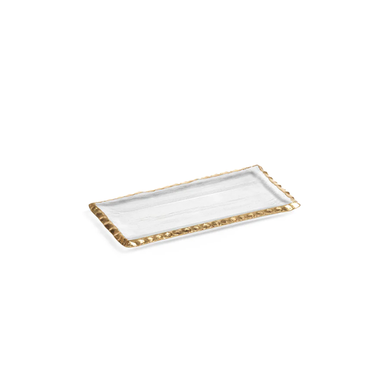 
                  
                    Juliet Rectangle Gold Scalloped Rimmed Tray - Small
                  
                